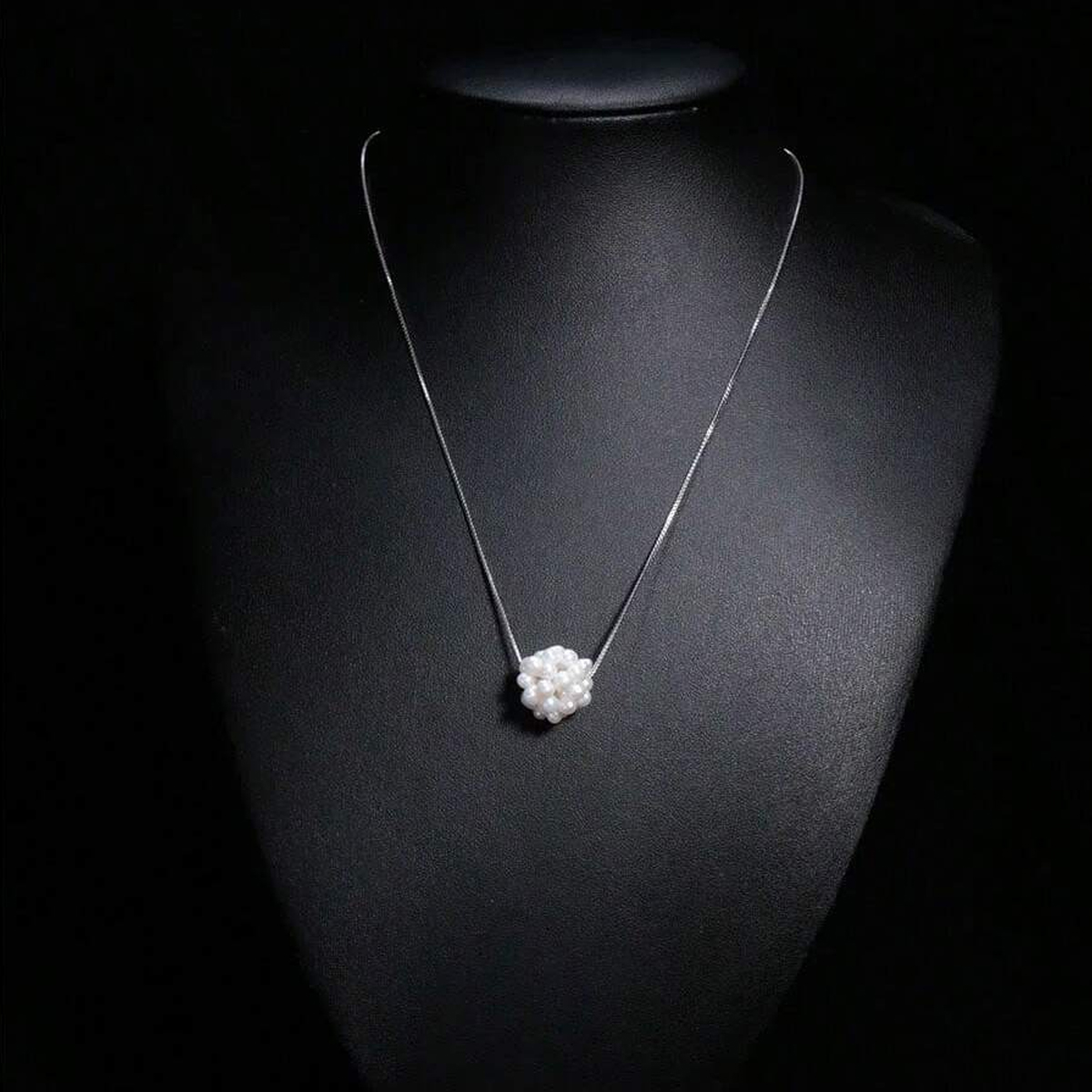 925 sterling silver necklace with pearl pendant for women girls